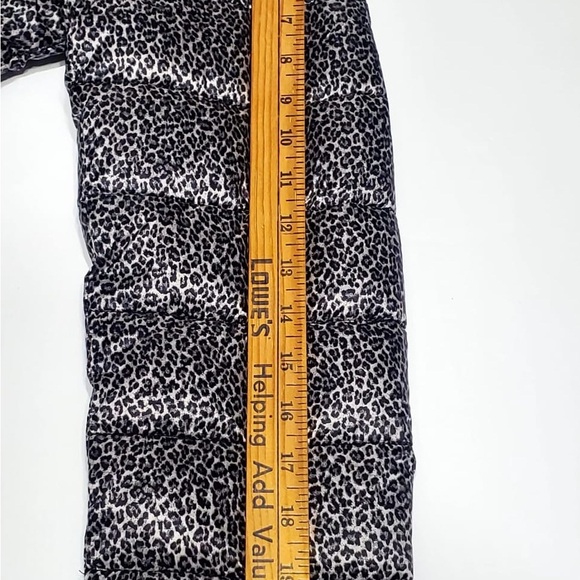MK Michael Kors Womens Packable Down Jacket Leopard Puffer Sz M - Picture 3 of 15